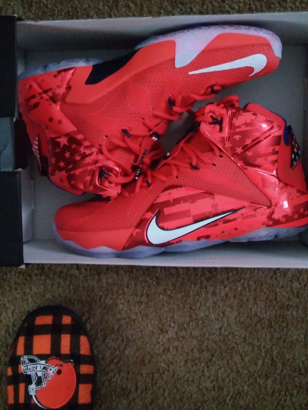 Mens Lebron 12 Independence Day Size 8.5